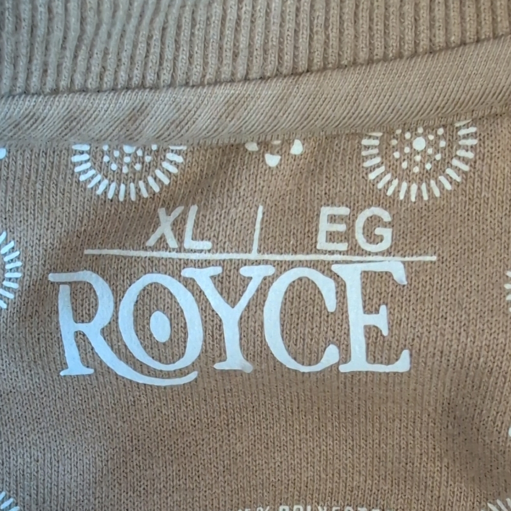 Royce Women's V-Neck Tan Oversized Sweatshirt XL W102 - Picture 5 of 10